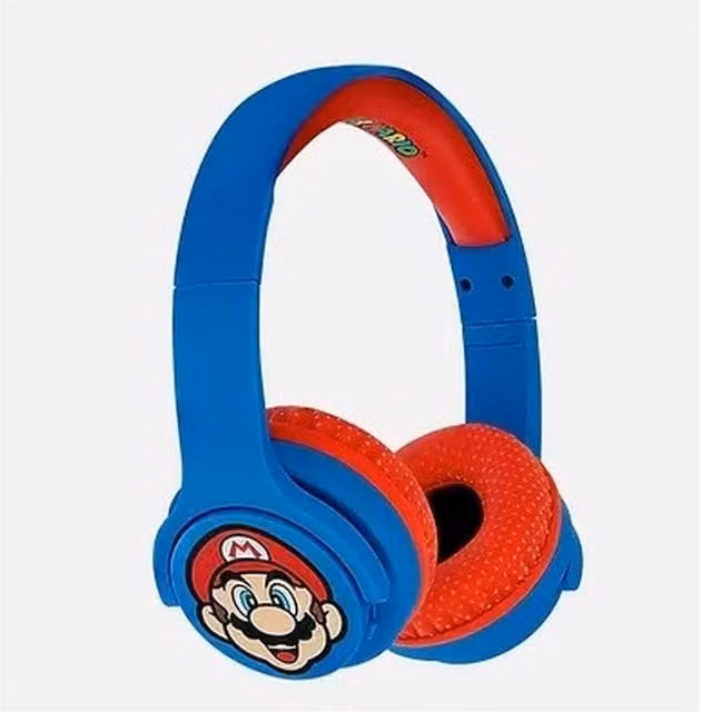 Super Mario Kids Wireless Bluetooth Headphones - Blue