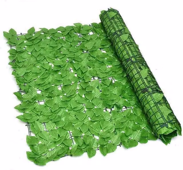 SPETLEK Artificial Leaf Garden Fence Roll Privacy Screen Wall Cover in Green – 1