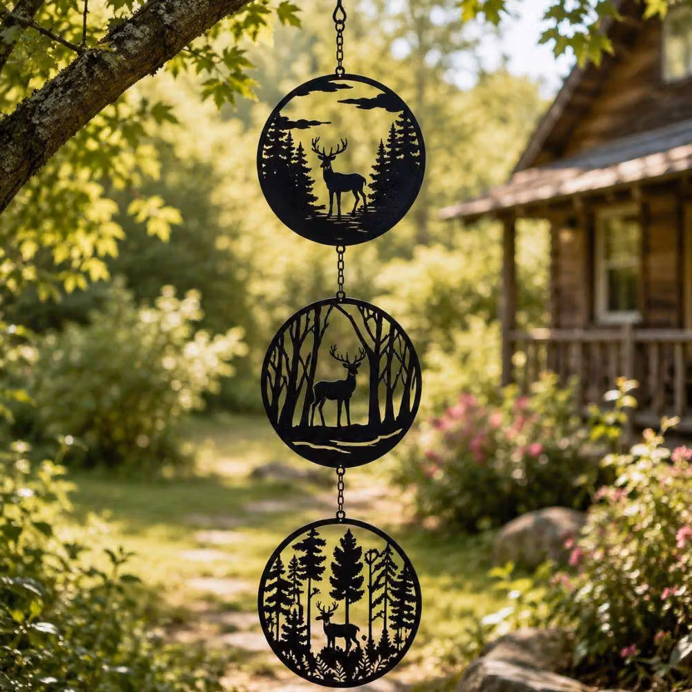 Marco Paul Black Metal Stag Hanging Garden Tree Decoration – 3