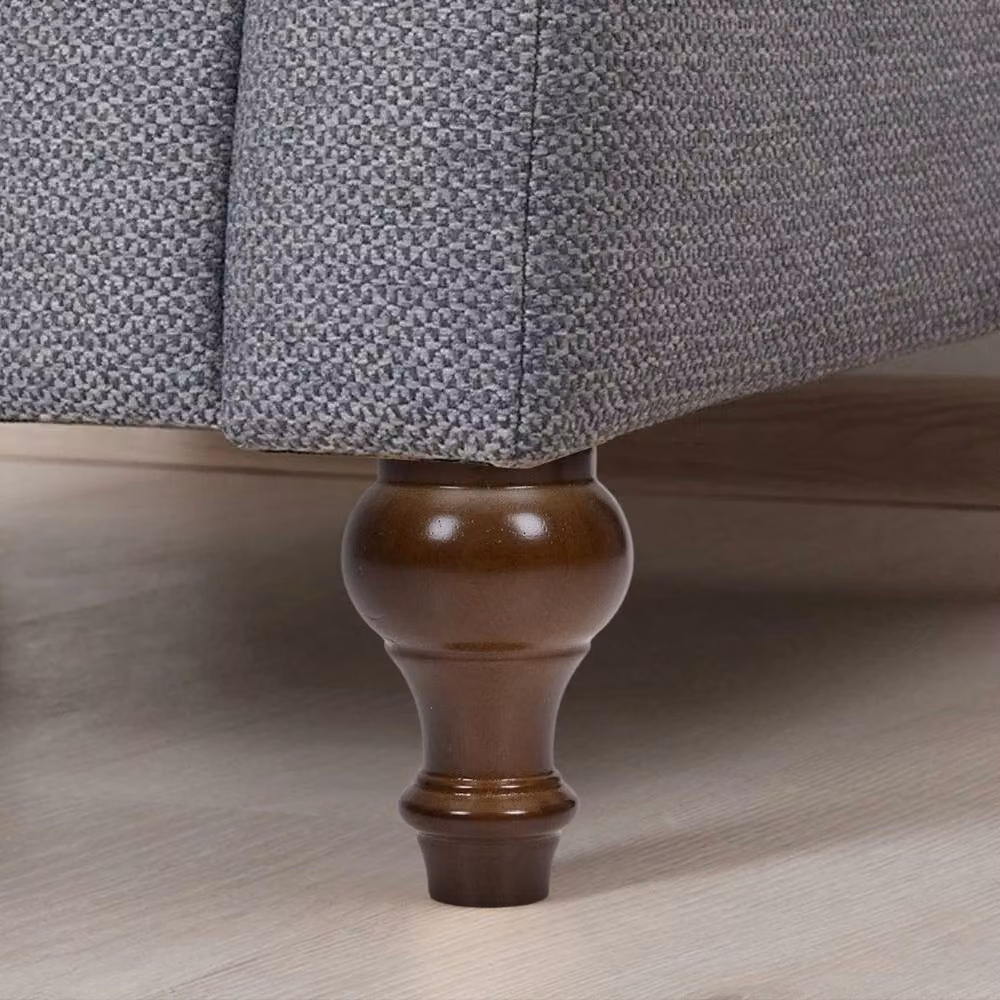 FLAVORA Brown Walnut Solid Wood Replacement Furniture Legs, 4 Pack, Height: 10 cm – 3
