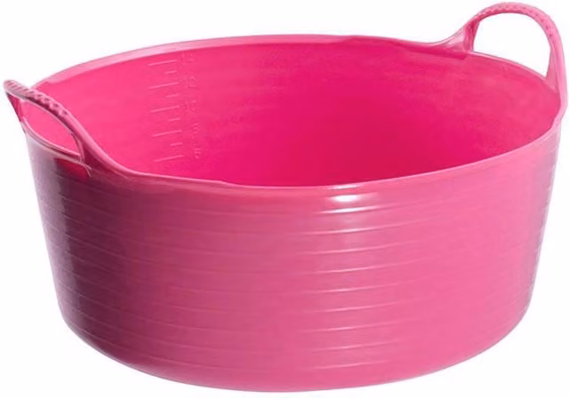 Red Gorilla Pink Plastic Garden Tub Trug with Handles, 15L