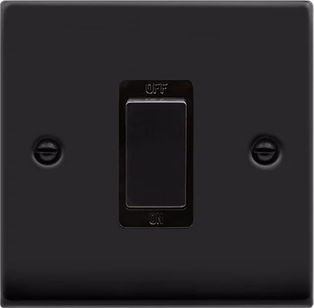 SE HOME Black 1 Gang Modern Plastic Switch Plate