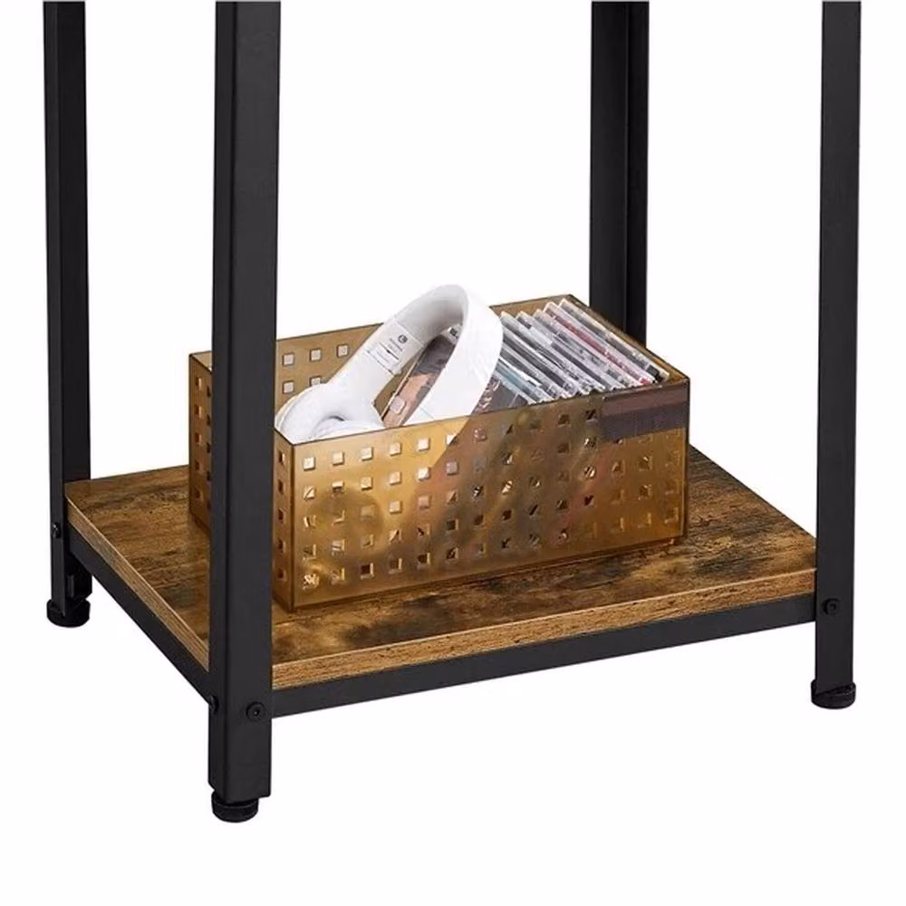 Kelvenix Industrial Side Table in Brown and Black, W/D/H: 30 x 30 x 74.5 cm – 3