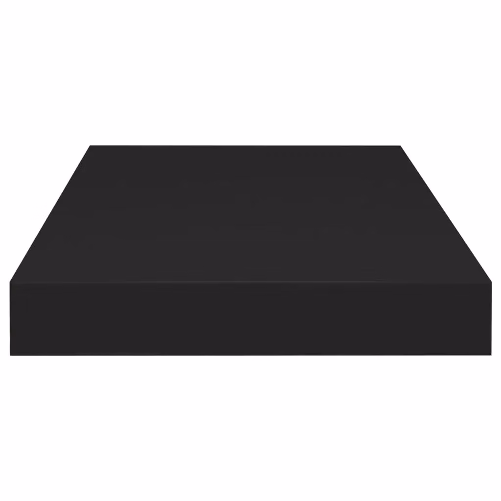 Berkfield Home Set of 4 Black Floating Wall Shelves, W: 50 cm, D: 23 cm, H: 3.8 cm – 4