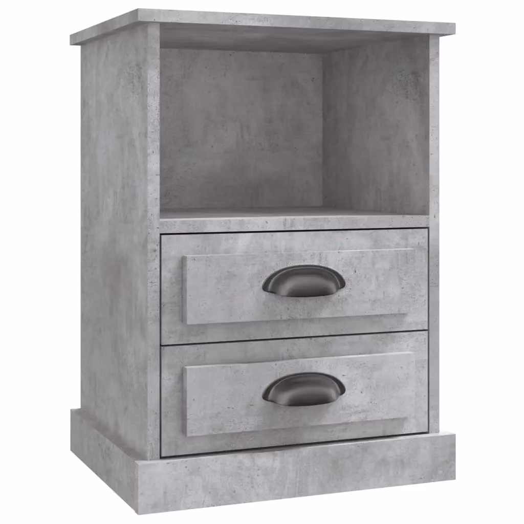Berkfield Home Bedside Cabinet in Grey, W/D/H: 43 x 36 x 60 cm – 2
