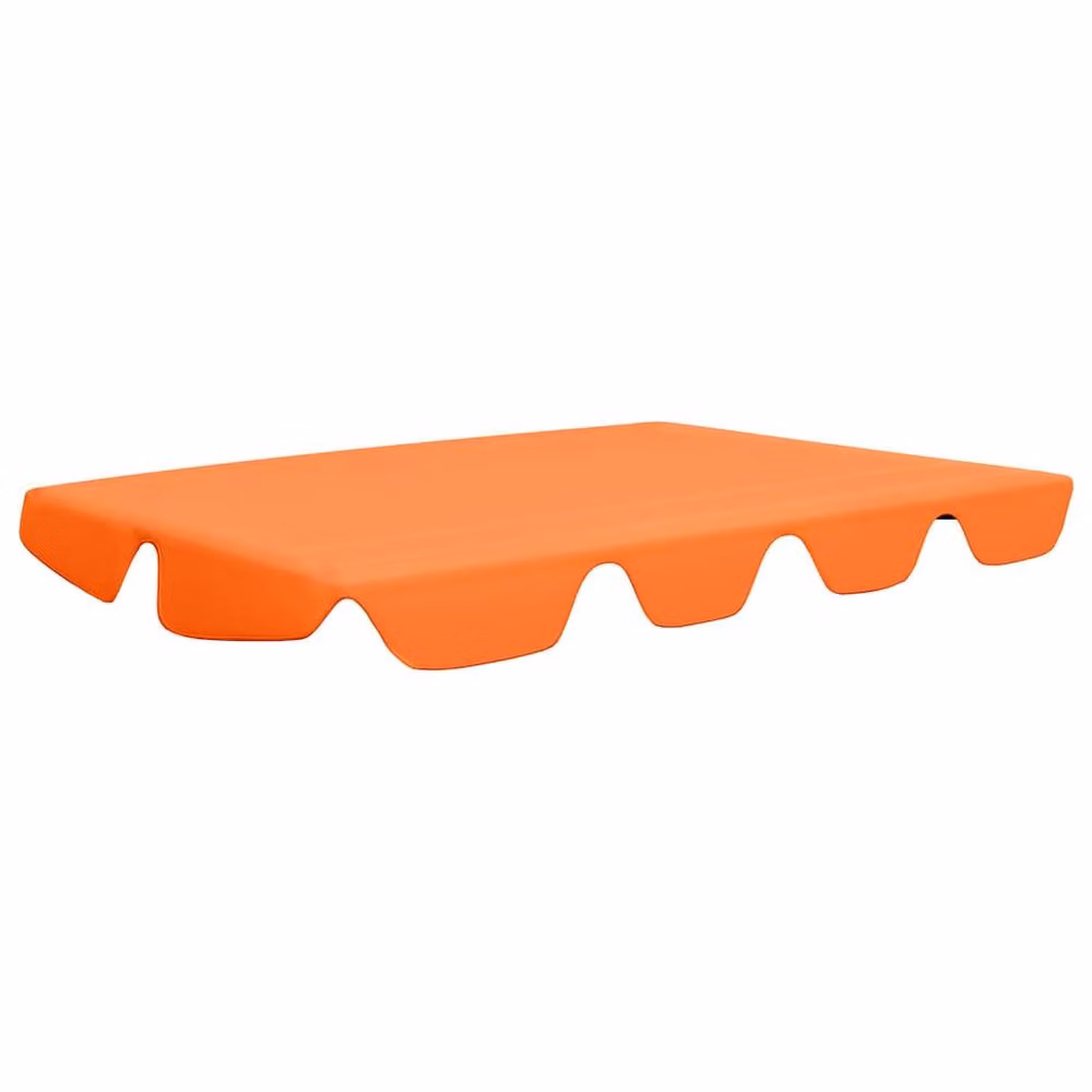 Berkfield Home Replacement Canopy for Garden Swing in Orange, PVC-Coated Polyester, W: 150 cm, D: 105 cm, H: 130 cm, W: 130 cm, D: 70 cm – 2