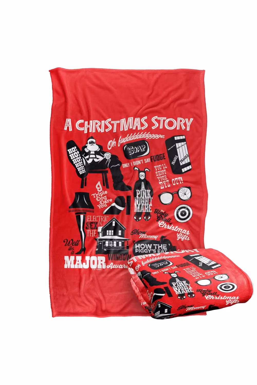 A Christmas Story Movie Icons Collage Super Soft Silky Touch Throw Blanket, Extra Large, Multicolour – 2