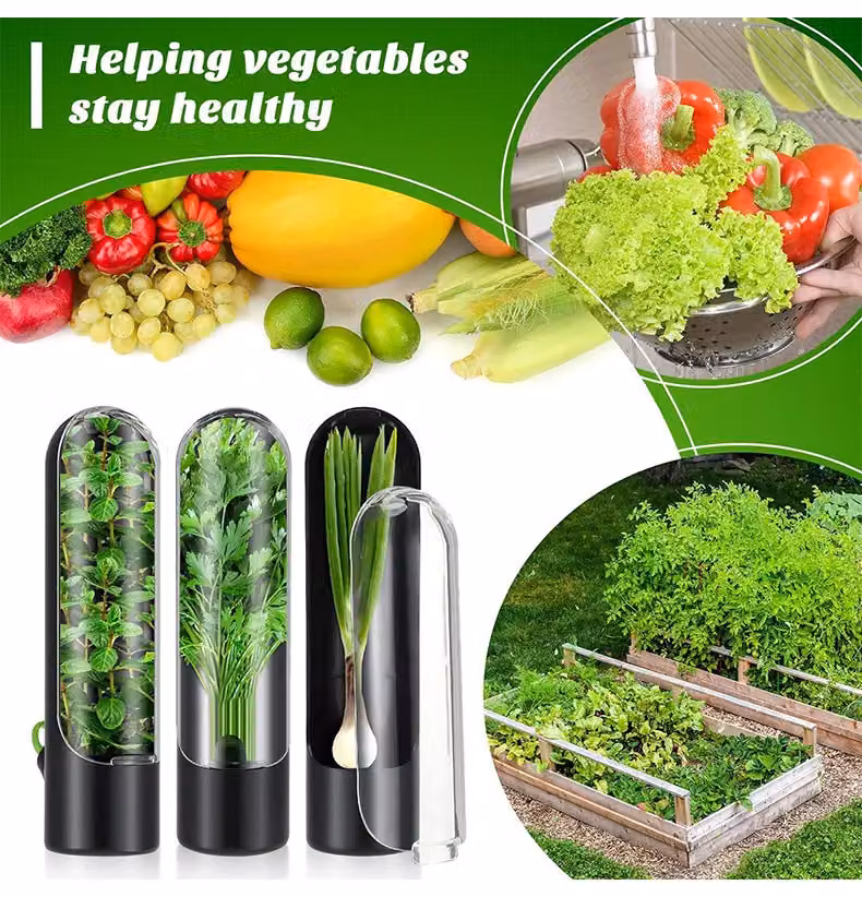Leaper Vegetable and Herb Keeper Crisper in Black – 6