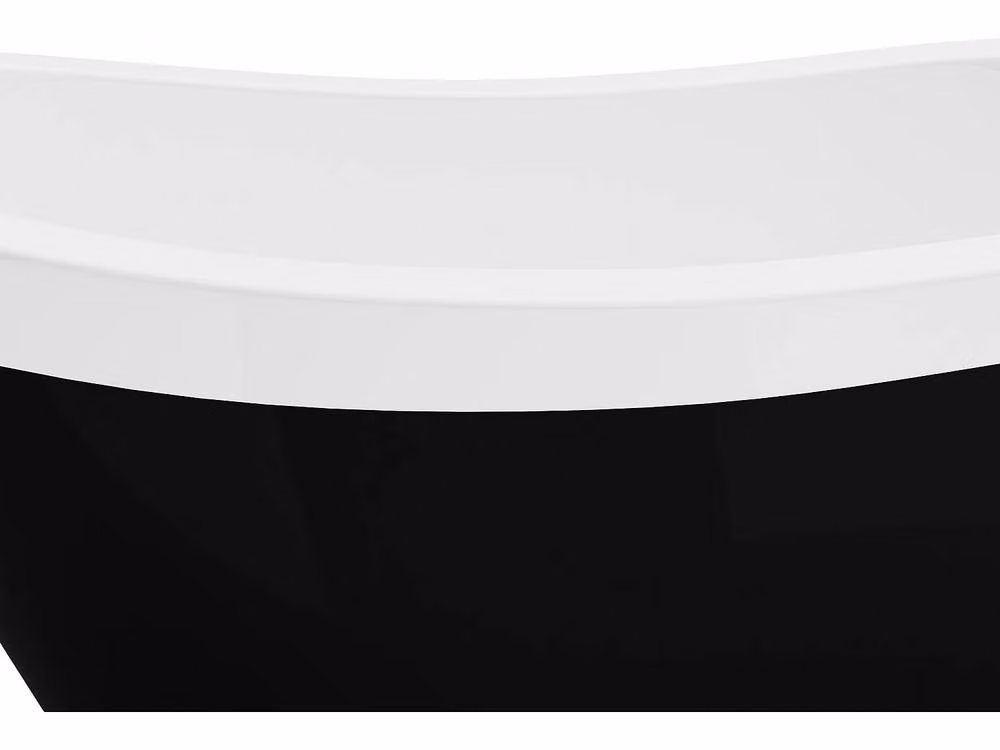 Vente-unique Retro Freestanding Oval Acrylic Bathtub with Silver Lion Feet in Black, W/D/H: 145 x 74 x 77 cm – 3
