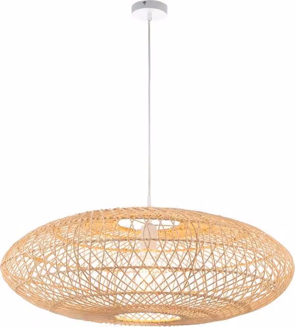 Perch & Parrow Alexis Oval Rattan Pendant Light in Beige