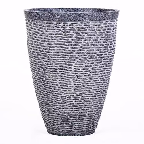 Garden Gear XL Cobblestone Planter, Grey, Diameter: 44 cm, Height: 57 cm