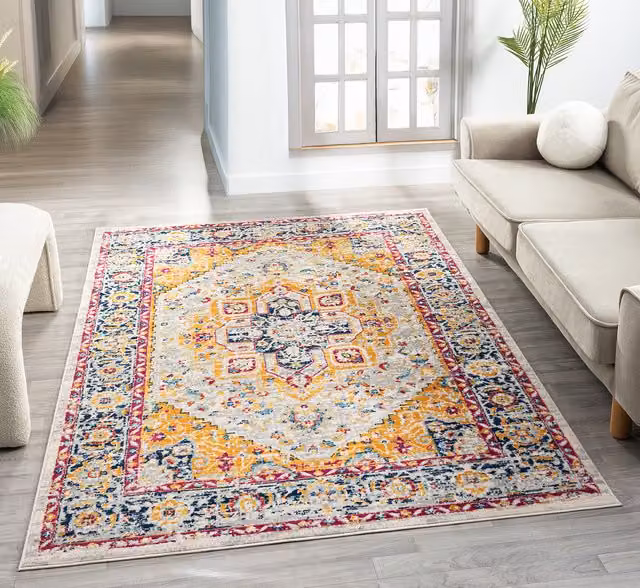 Desire Rugs San Marino Modern Floral Area Rug, Multicolour, W: 290 cm x D: 200 cm