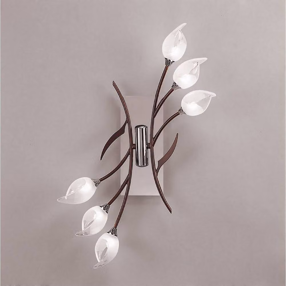 Netlighting Holland 6 Light G9 Ceiling and Wall Switched Light in Polished Chrome and Grey – 2