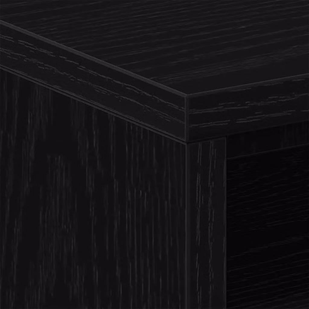 Berkfield Home Set of 2 Black Oak Bedside Cabinets, W/D/H: 40 x 30 x 40 cm – 4