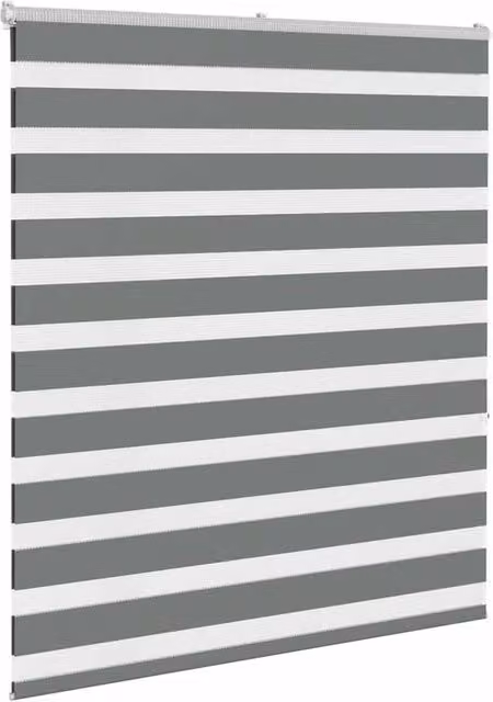 Berkfield Home Elegant Zebra Blind in Dark Grey, W: 135 cm, H: 150 cm – 1