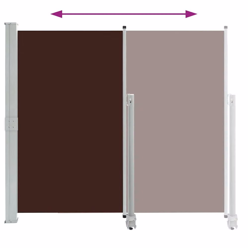 Berkfield Home Single Retractable Side Awning, Brown, W: 300 cm, H: 160 cm – 4