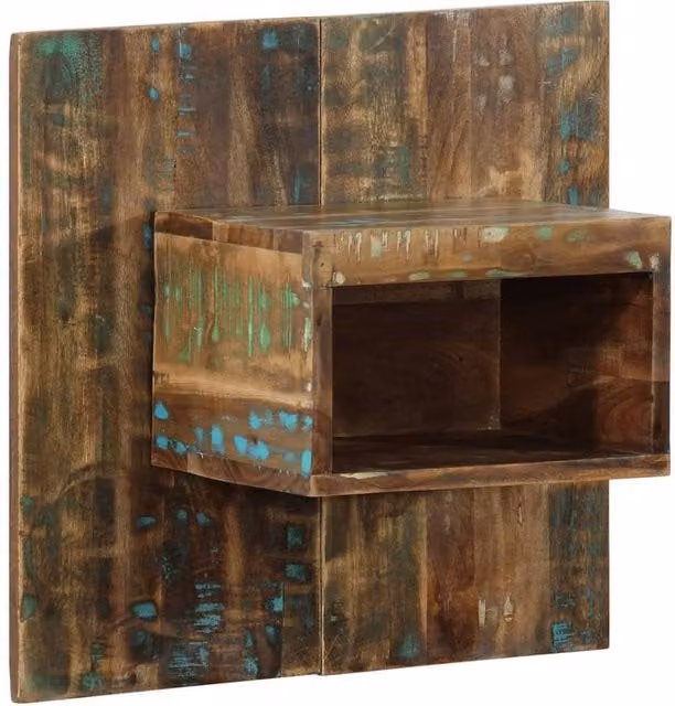 Berkfield Home Multicolour Reclaimed Solid Wood Bedside Cabinet, W/D/H: 50 x 27 x 50 cm