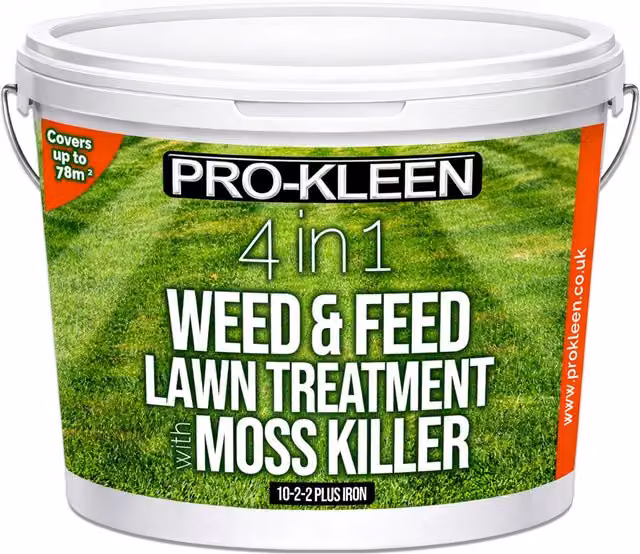 ProKleen 4 in 1 Weed and Feed Lawn Treatment with Moss Killer, 2.5kg