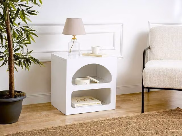 Vente-unique LUELA Bedside Table with Storage in White