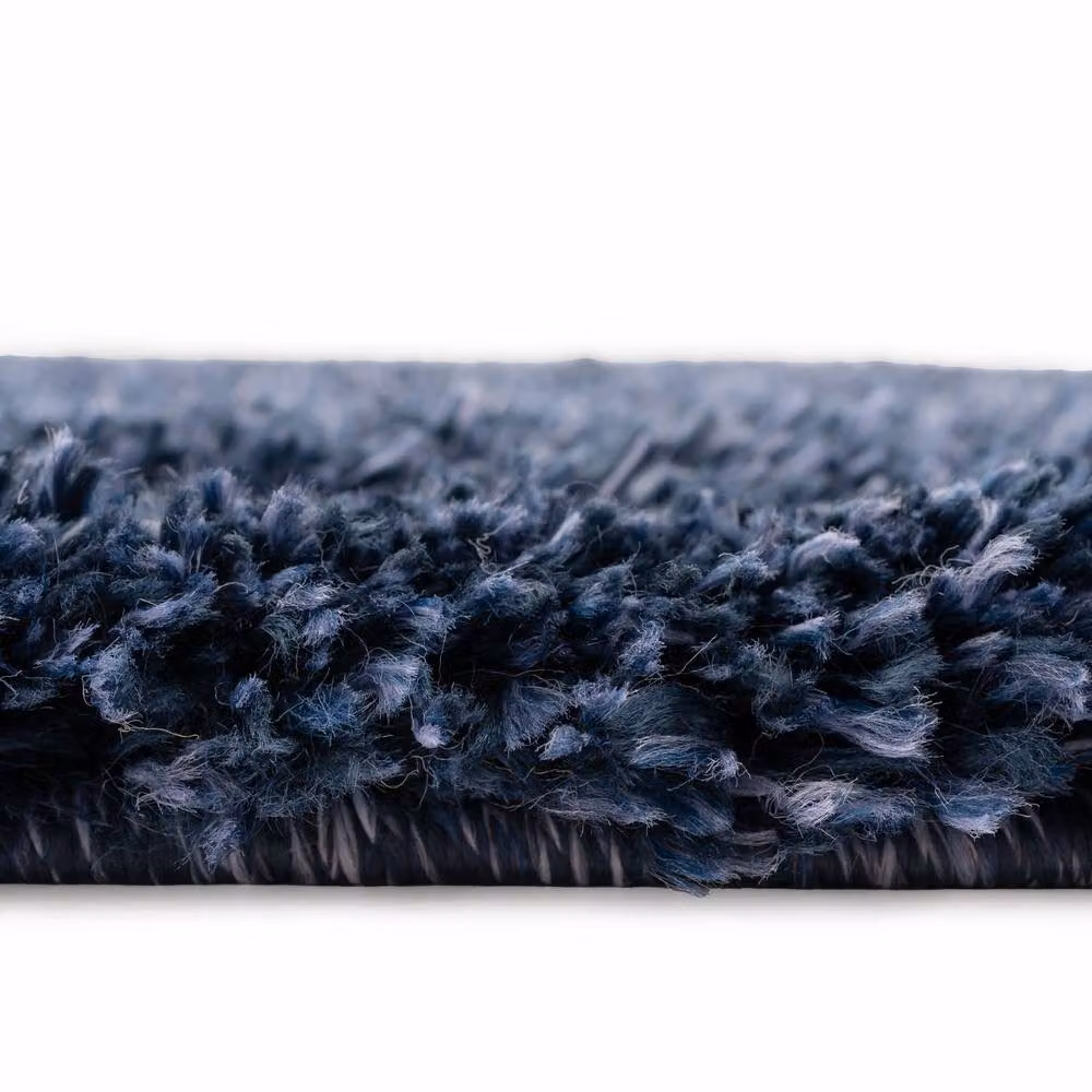 Kukoon Soft Fluffy Thick Pile Shaggy Area Rug in Blue, W/D/H: 120 x 170 cm – 2