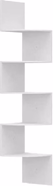 KORVIXA Modern White Wall Mounted Corner Shelf