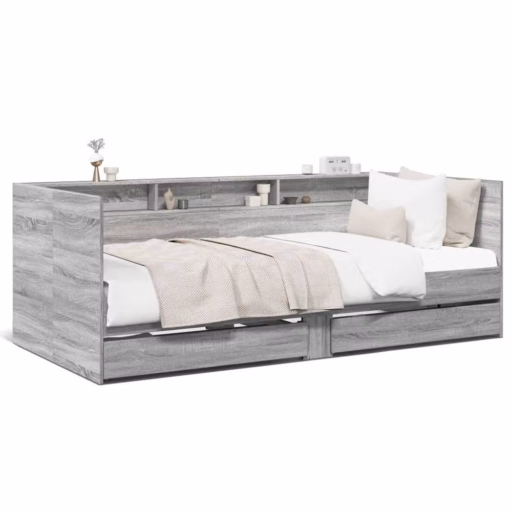 Berkfield Home Versatile Daybed with Drawers in Grey Sonoma, W/D/H: 190 x 75 x 86.5 cm – 3