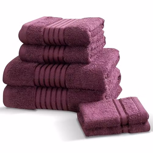 Rapport Home 6-Piece Cotton Towel Bale in Purple – 1