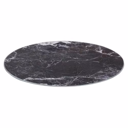 Harbour Housewares Round Black Marble Effect Glass Chopping Board, Diameter: 30 cm – 1