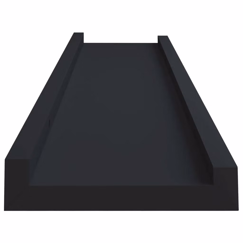Berkfield Home Picture Frame Ledge Shelves, 2 Pack, Black, W/D/H: 40 x 9 x 3 cm – 3