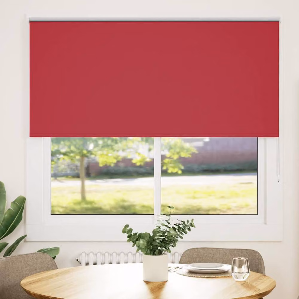 Berkfield Home Red Blackout Roller Blind, Polyester Fabric, W: 160 cm, H: 175 cm – 2