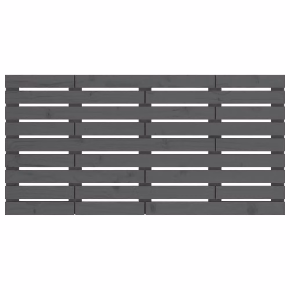 Berkfield Home Grey Rustic Solid Pine Wall Mount Headboard, W: 146 cm, D: 3 cm, H: 63 cm – 3