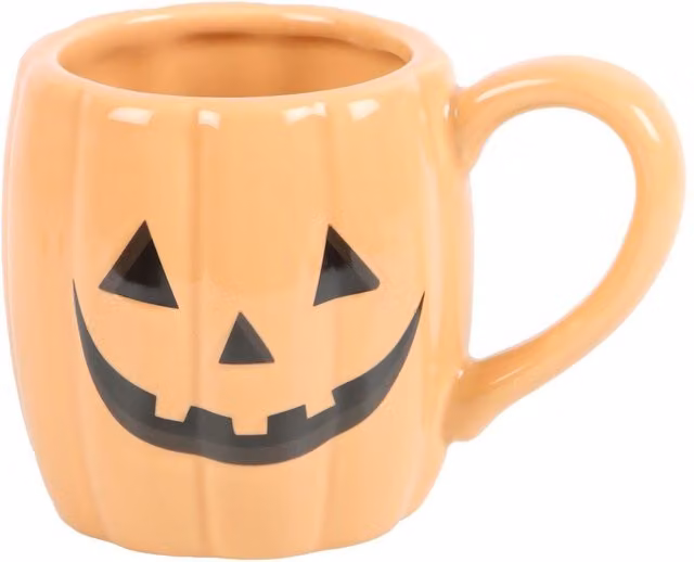 Something Different Feline Frights Jack-o-Lantern Ceramic Mug in Orange