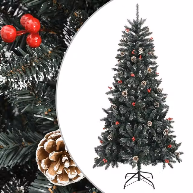 Berkfield Home Artificial Christmas Tree in Green, Height: 210 cm