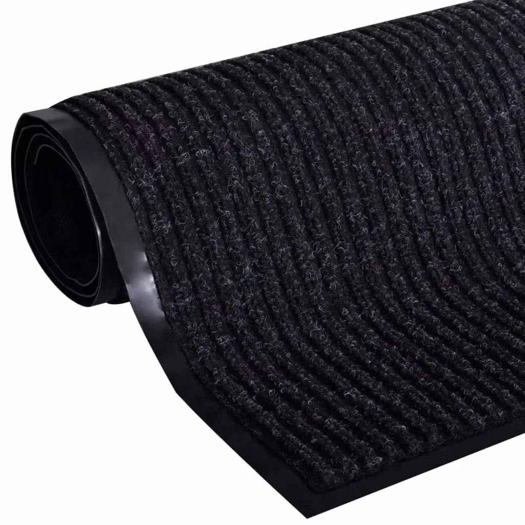 Berkfield Home Black Non-Slip PVC Door Mat, W: 120 cm, D: 150 cm – 2