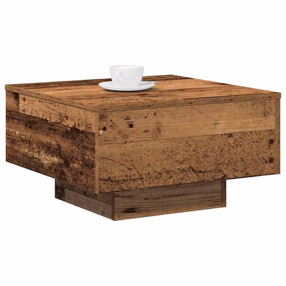 Berkfield Home Rustic Old Wood Coffee Table in Brown, W/D/H: 55 x 55 x 31 cm – 3