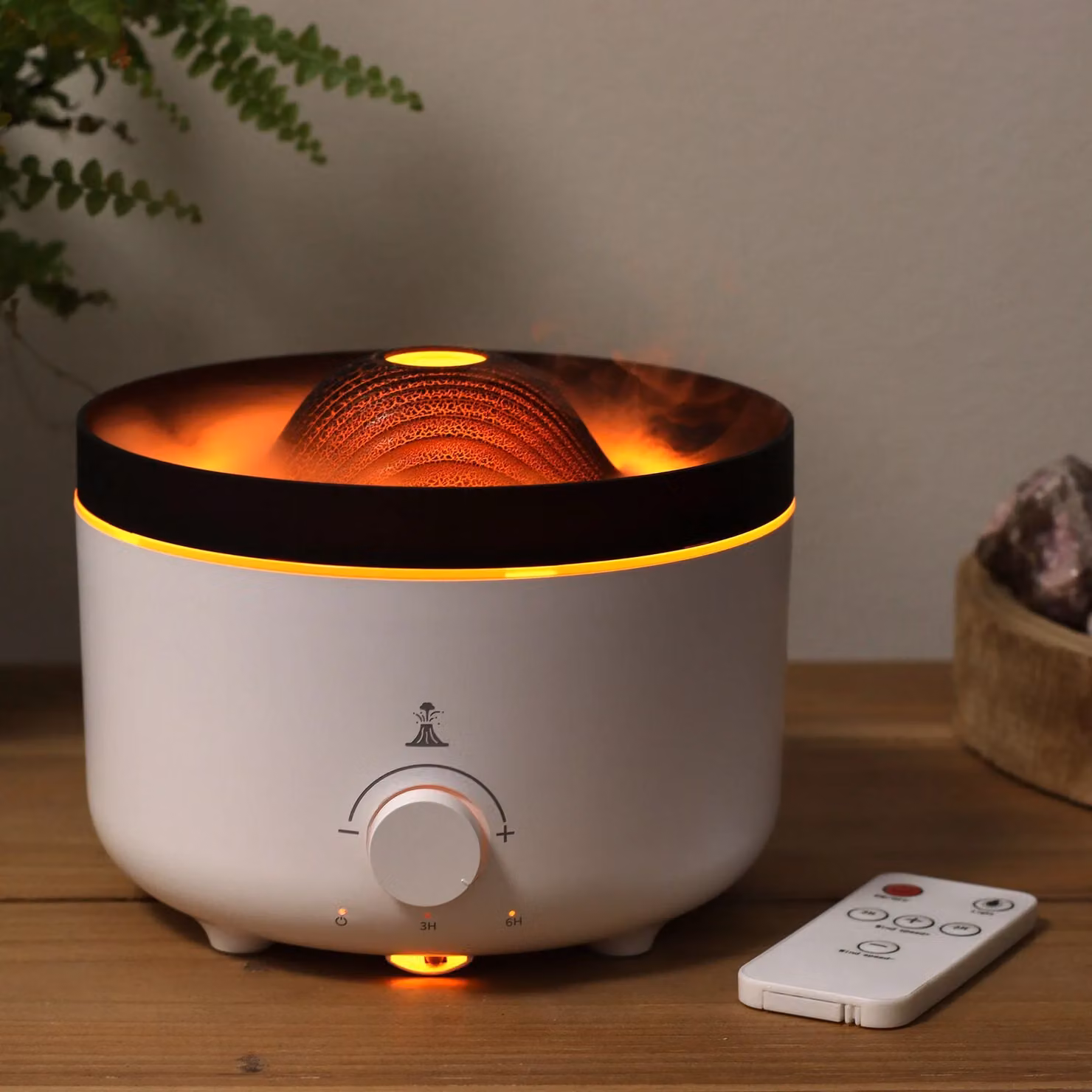 KDMD Large Volcano Effect Aroma Diffuser in White, 560ml – 6