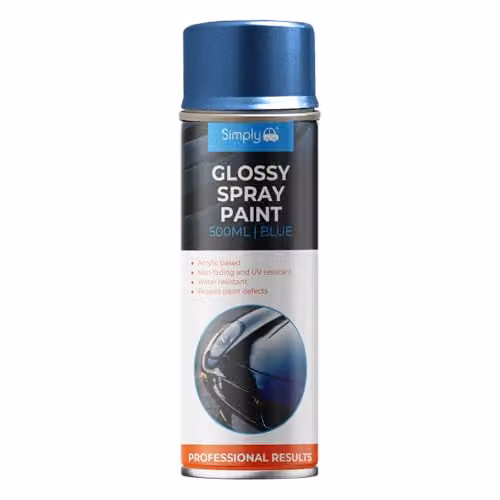 Simply Auto Glossy Blue Acrylic Spray Paint, 500 ml