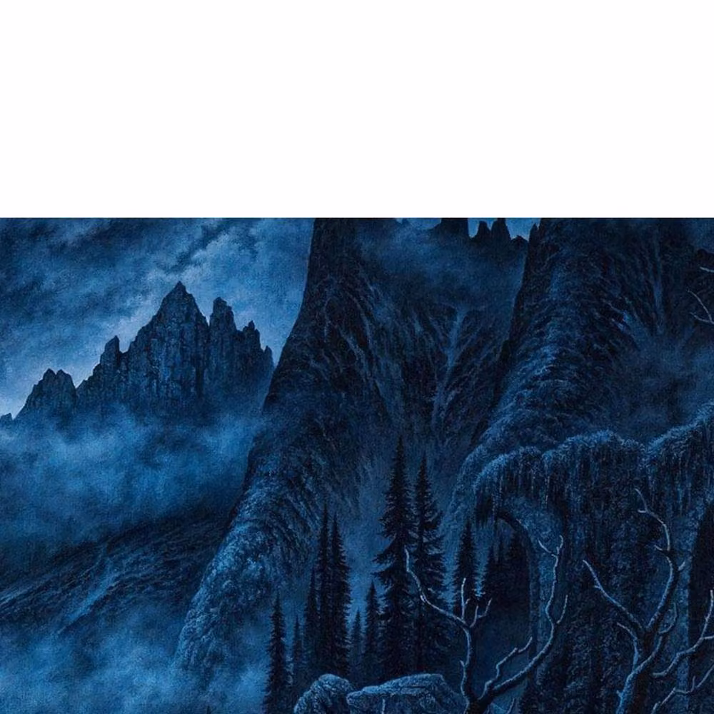 Dark Funeral Where Shadows Forever Reign Blue Textile Poster – 2