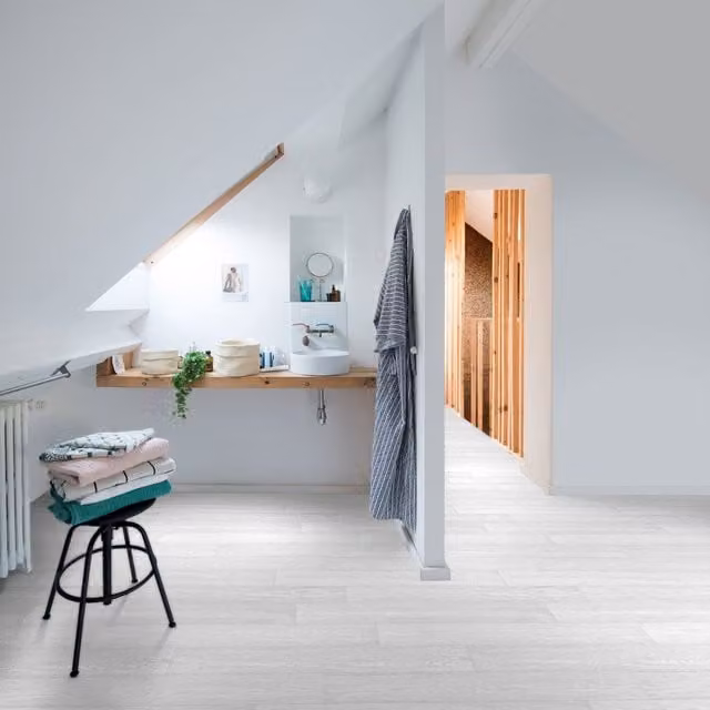 3M White Wood Look Vinyl Flooring