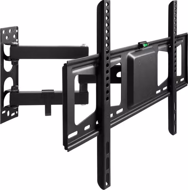 Tectake Extendable Tilt and Swivel TV Wall Mount for 32-100 Inch Screens, Matt Black Metal