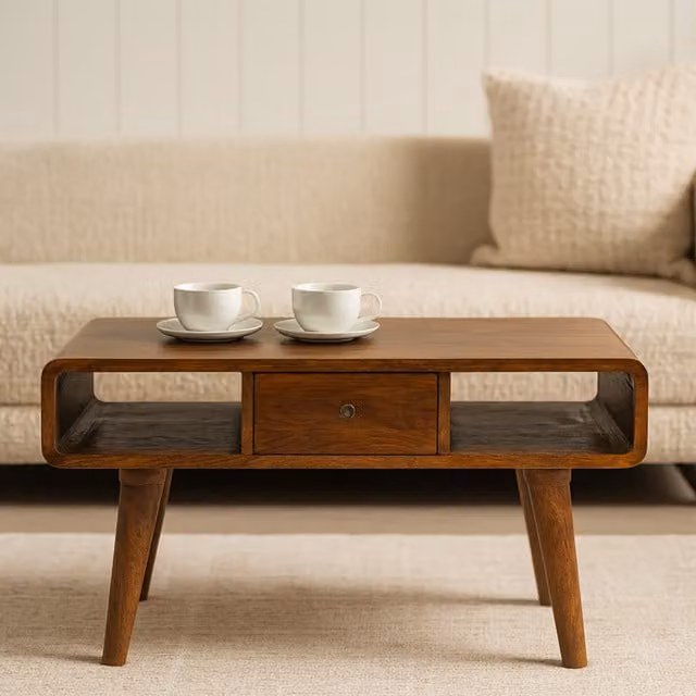 Artisan Furniture Mango Wood Rectangular Coffee Table in Brown