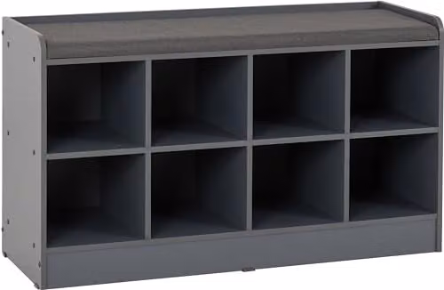 Seconique Portland Grey Fabric Shoe Bench W/D/H: 97 x 34.5 x 56 cm – 1