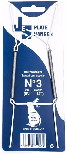 JES White Galvanised Steel Hanging Plate Wire No 3