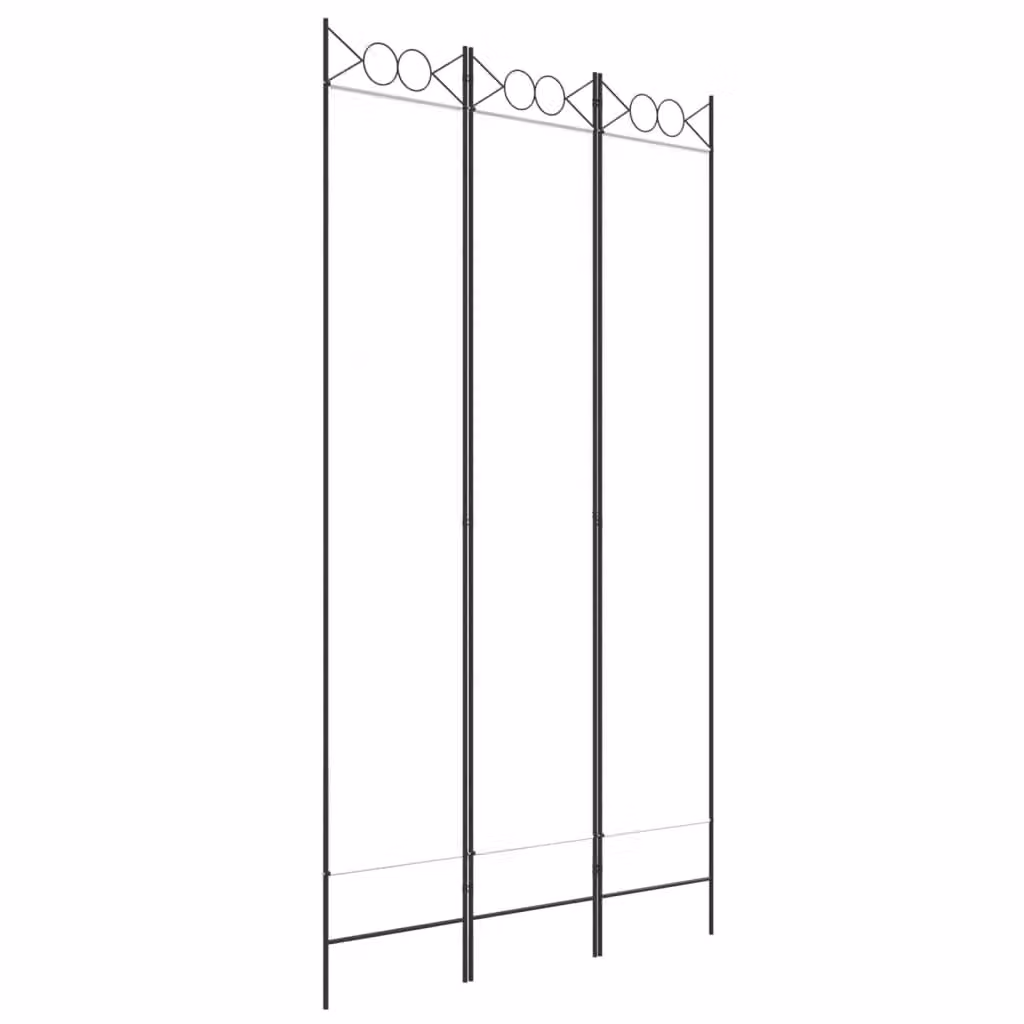 Berkfield Home 3-Panel Room Divider in White, W/H: 120 x 220 cm – 2