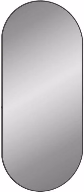 Berkfield Home Oval Wall Mirror in Black, W: 100 cm, H: 45 cm – 1