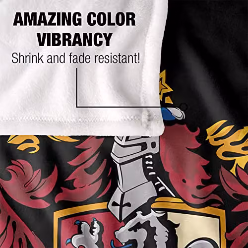 Warner Brothers Harry Potter Gryffindor Crest Fleece Blanket in White and Multicolour, W/D/H: 152 x 127 cm – 3