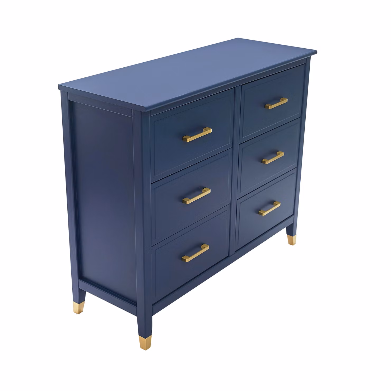 Cabinet Bits Palazzi 6 Drawer Chest of Drawers in Blue Matt Finish, H 105.0 cm x W 90.0 cm – 2