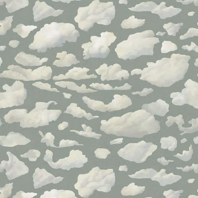 House of Hackney Stratus Plain Wallpaper in Green, Roll W: 54 cm, H: 10 m