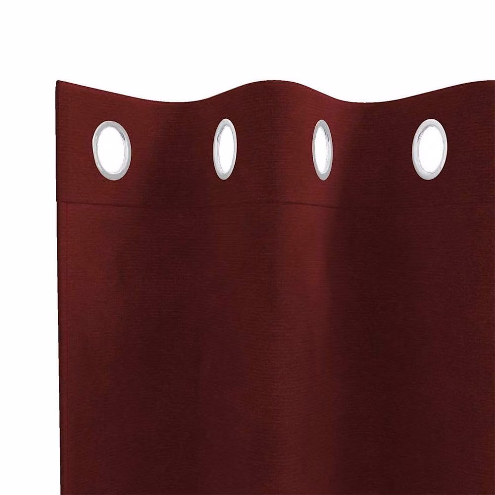 Berkfield Home Modern Red Velvet Blackout Curtains with Eyelets, 2 Pack – 4