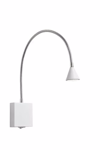 Lucide Modern Adjustable LED Wall Lamp in White and Chrome